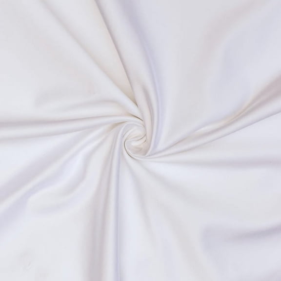 Fabric Mart Direct Off White Heavy Satin Fabric by the Yard, 54 inches or 137 cm Width White Satin Fabric, 1 Yard Solid Satin Upholstery Fabric For Curtains, Pillows