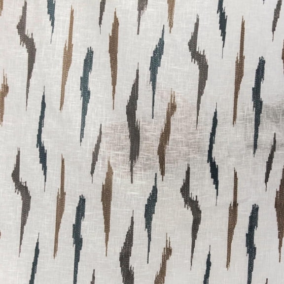 Fabric Mart Direct Off White Sheer Fabric By The Yard, 54 inches or 137 cm width, 1 Yard White Sheer Fabric, Artistic Embroidery, Upholstery Drapery Curtain Wholesale Fabric, Window Treatment