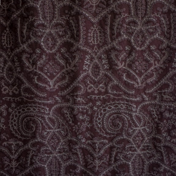 Fabric Mart Direct Wine, Blush Pink Thread Embroidery Wine Cotton Linen Fabric by the Yard, 54 inches or 137 cm Width, 8 Yards Purple Floral Cotton Upholstery Fabric For Curtains, Pillows