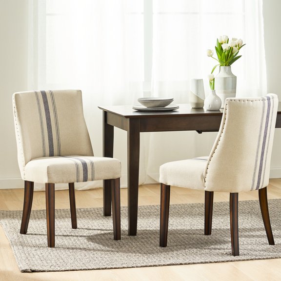 Fabric Material - Nailhead Accents and Tapered Legs - Friend's Gathering - Inviting Seating Arrangement