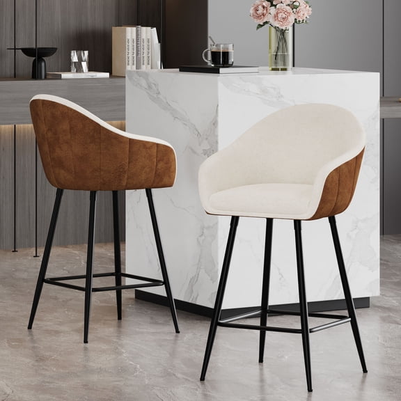 Fabric + Metal Main Material - Comfortable Seating Experience - Kitchen Countertop - Blend with Multiple Decor Styles