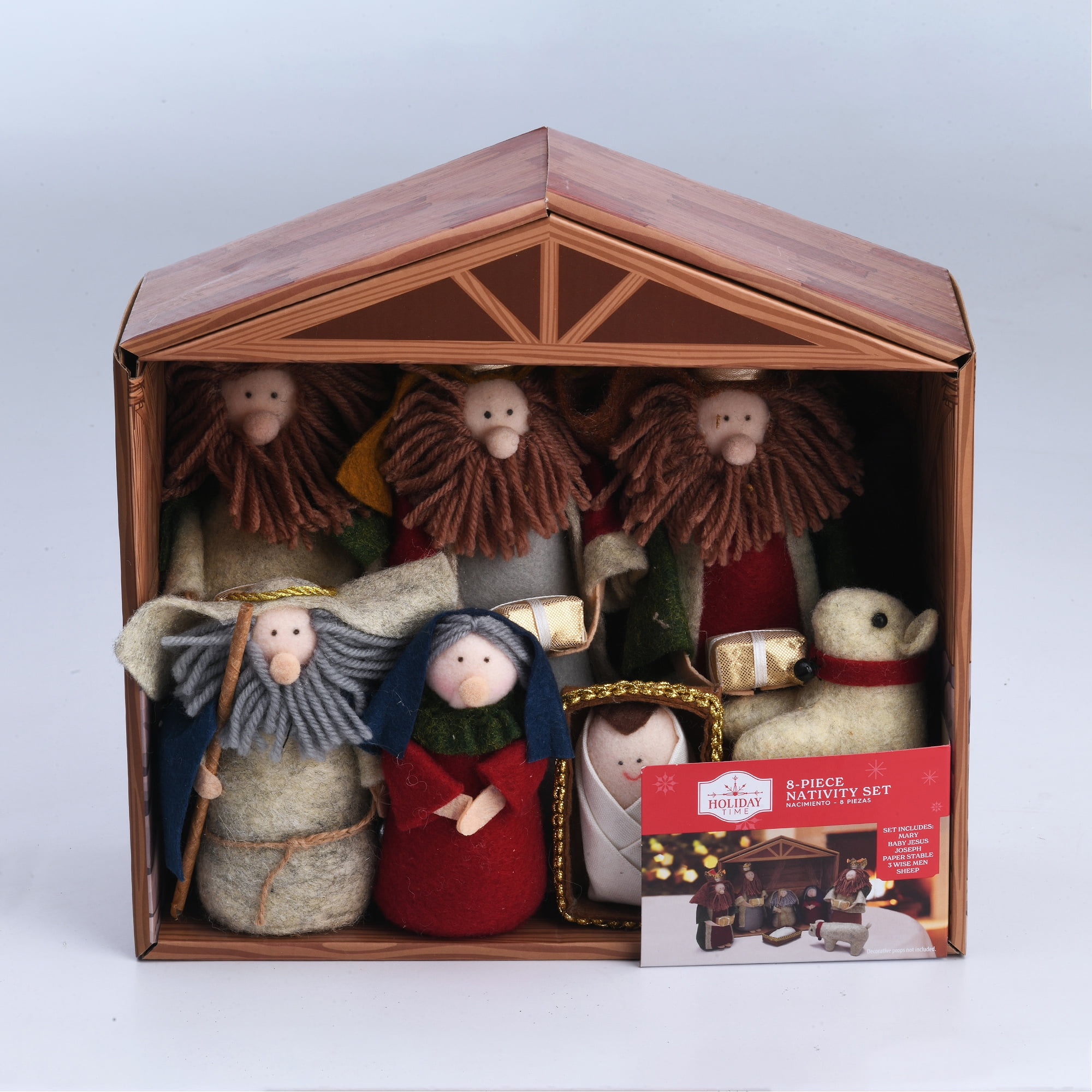 Fabric Nativity Scene, Multicolor, 8 Pieces, by Holiday Time