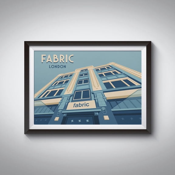 Fabric Nightclub London Farringdon Techno Rave Artwork, Unframed Paper Poster 8x10in