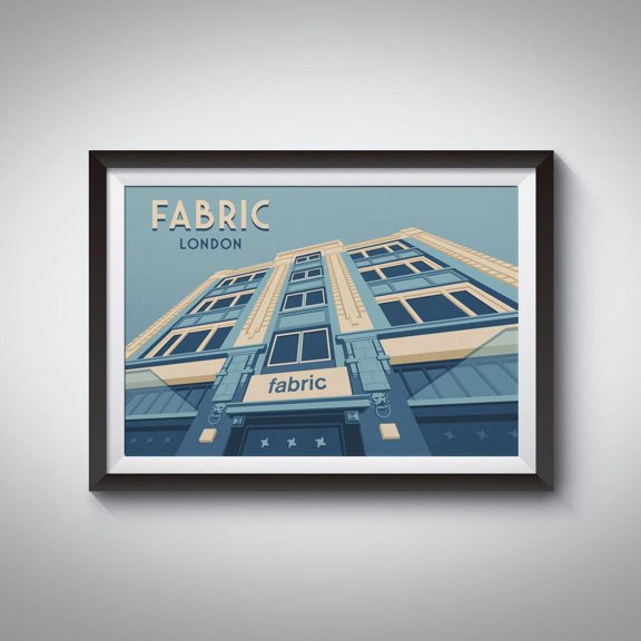 Fabric Nightclub London Music Venue Art Deco Print Farringdon Drum and Bass Dubstep House Techno Rave Dance Music Gift EDM