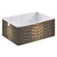 thumbnail image 1 of Fabric Open Basket Bins Foldable Storage Basket 2 Sizes Available Crocodile-skin, 1 of 4