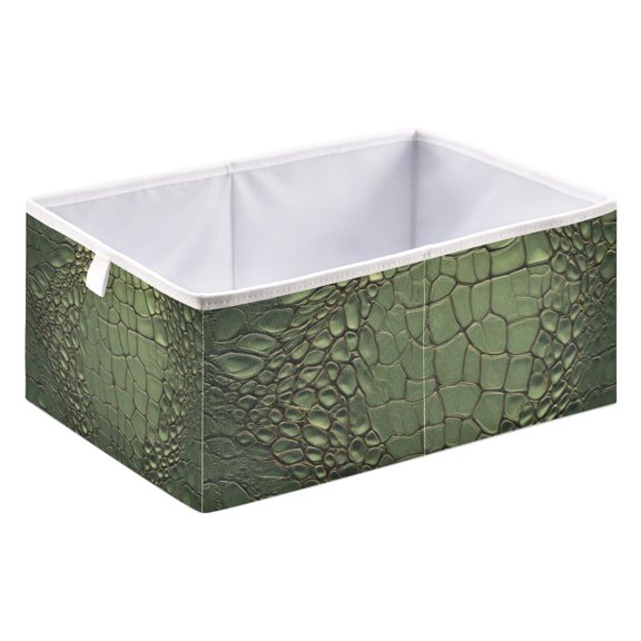 Fabric Open Basket Bins Foldable Storage Basket 2 Sizes Available Crocodile