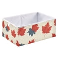 thumbnail image 1 of Fabric Open Basket Bins Foldable Storage Basket 2 Size Avliable Maple Leaves, 1 of 4