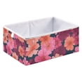 thumbnail image 1 of Fabric Open Basket Bins Foldable Storage Basket 2 Sizes Available Vibrant Floral Patterns in Winter, 1 of 4