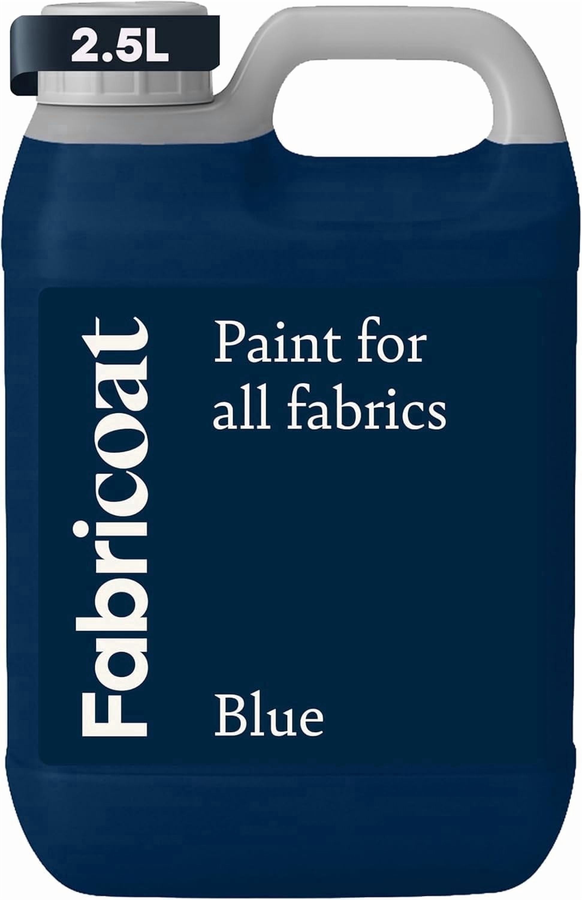 Fabricoat - Fabric Paint for Furniture - 85 oz / 2.5L Blue - Restore or Change the Color of Couches, Chairs, Upholstery, Soft Furnishings, Car Interiors, Clothing, & Footwear