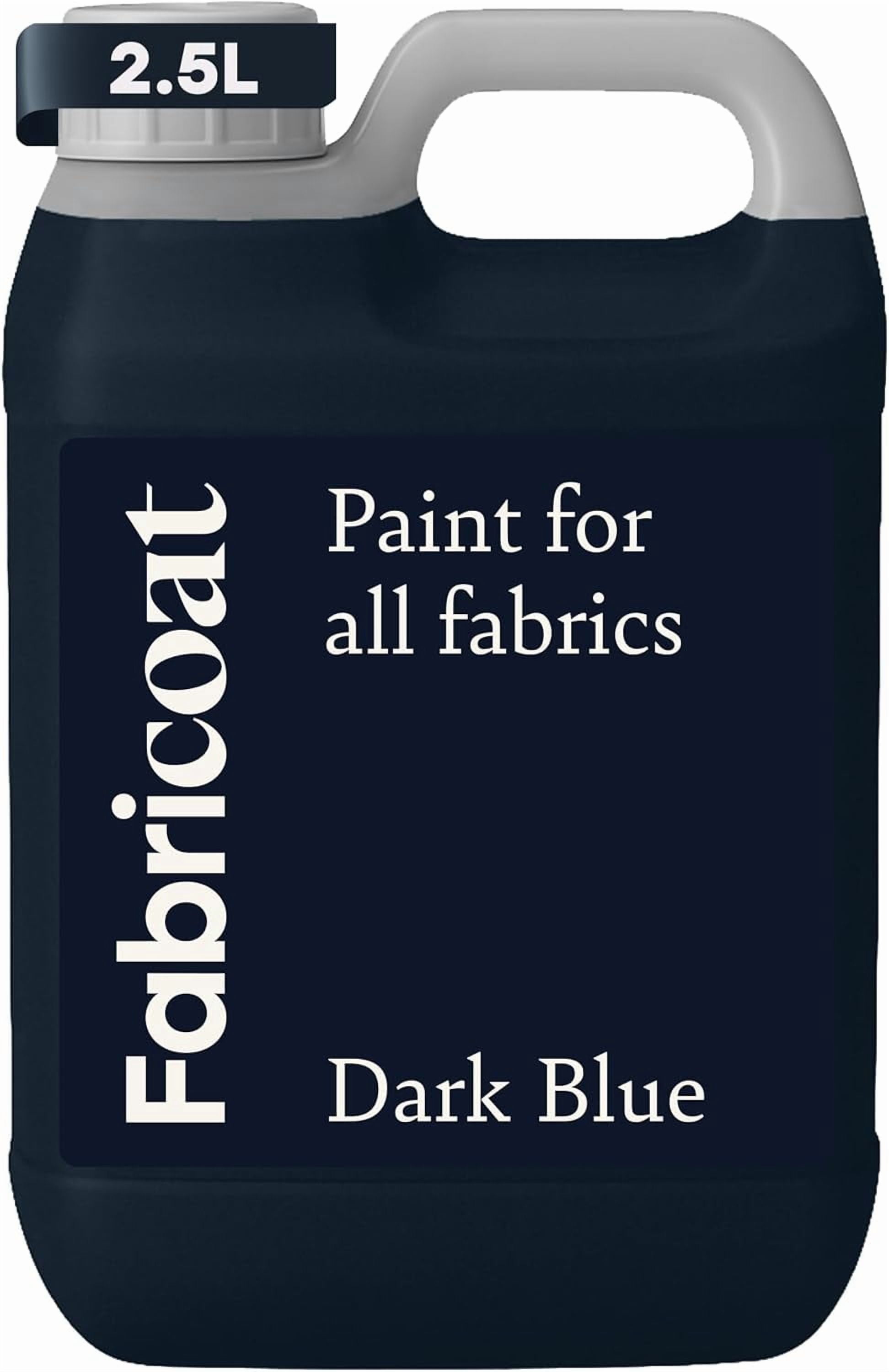 Fabricoat - Fabric Paint for Furniture - 85 oz / 2.5L Dark Blue - Restore or Change the Color of Couches, Chairs, Upholstery, Soft Furnishings, Car Interiors, Clothing, & Footwear