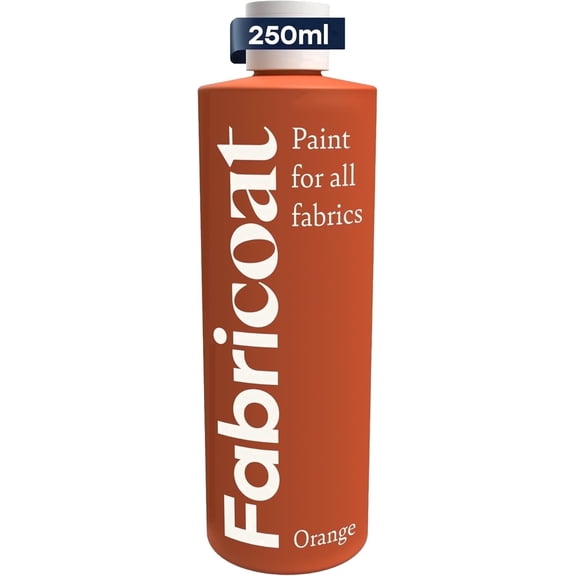 Fabricoat - Fabric Paint for Furniture - 8.5oz / 250ml Orange - Restore or Change the Color of Couches, Chairs, Upholstery, Soft Furnishings, Car Interiors, Clothing, & Footwear