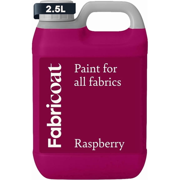 Fabricoat - Fabric Paint for Furniture - 85 oz / 2.5L Raspberry - Restore or Change the Color of Couches, Chairs, Upholstery, Soft Furnishings, Car Interiors, Clothing, & Footwear