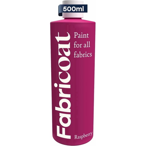 Fabricoat - Fabric Paint for Furniture - 17oz / 500ml Raspberry - Restore or Change the Color of Couches, Chairs, Upholstery, Soft Furnishings, Car Interiors, Clothing, & Footwear