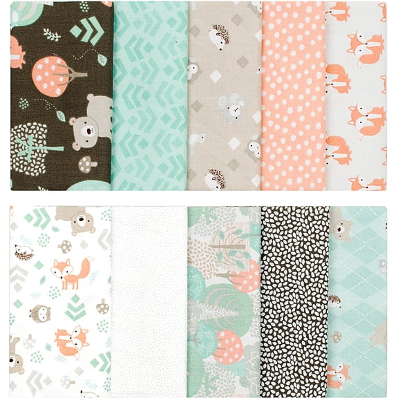 Fabric Palette Precut Fat Quarter Bundle 18"X21" 5/Pkg-Little Forest Collection