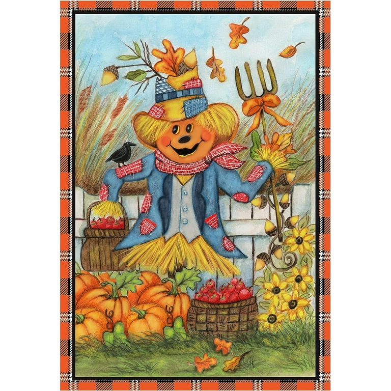 Fabric Panels For Quilting Harvest Scarecrow 30 X 42 Cotton Panel For  Quilting, Quilting Fabric, Fall, Harvest 