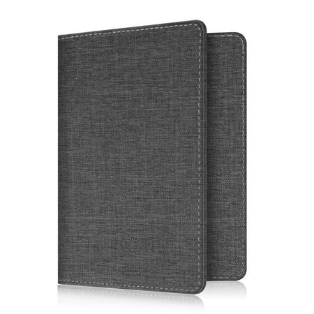 Fabric Passport Holder Cover, Fintie RFID Blocking Passport Case Travel Wallet, Denim Charcoal