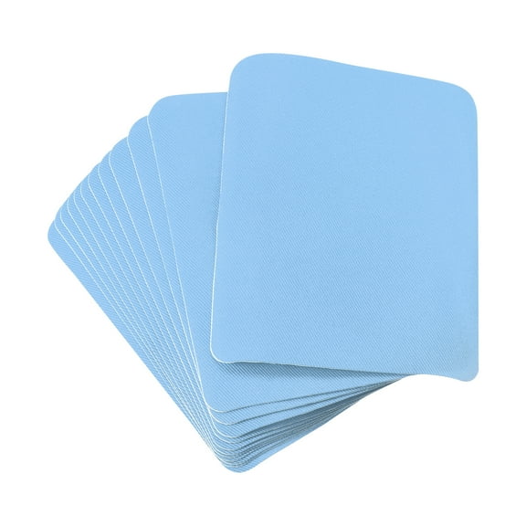Fabric Patch Iron-on Patches Light Blue 4.9"x3.7" for Clothes, Pants, Bags Hole Pack of 12