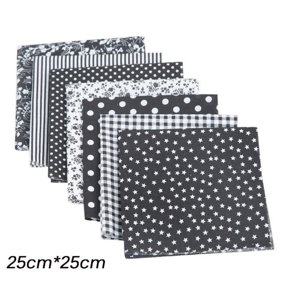 Fabric Patchwork Squares Bundle, 7PCS Quilting Fabric Set For Sewing Craft DIY Patchwork Projects