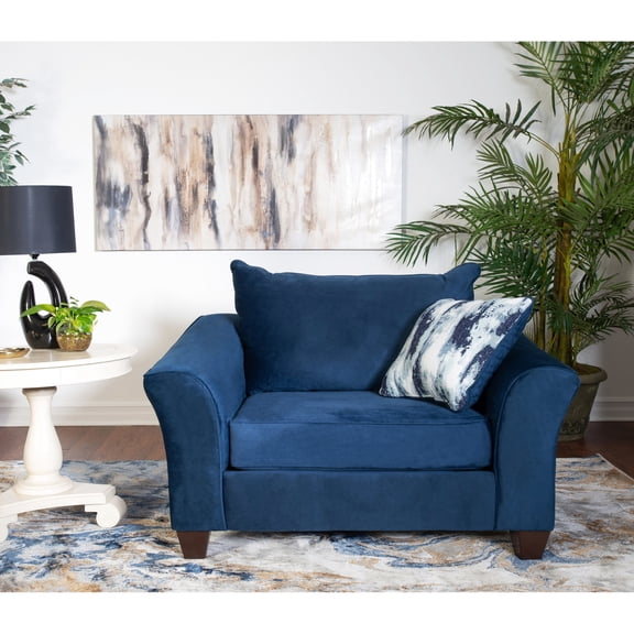 Fabric Pillowback Chair | Enhance Contemporary Living | High - density Cushions and Patterned Pillows | Overcome Assembly Complexity
