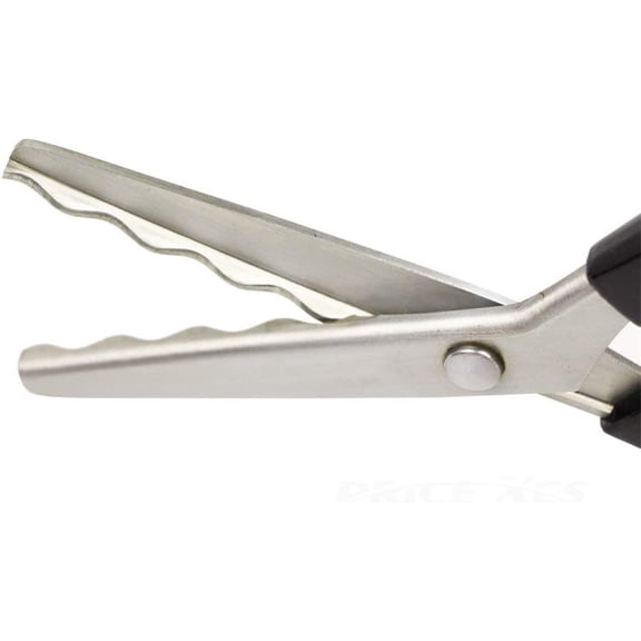 Fabric Pinking Shears, Professional Stainless Steel Handled Scissors, , 18mm Scalloped Blade
