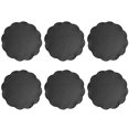 Fabric Placemats Set of 6, Scalloped Irregular Dining Mats with Woven ...