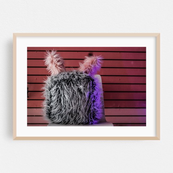 Fabric Play - Manhattan New York Photography Abstract Whimsical Modern Art Pastel Surrealism Oak Framed Wall Art Print 24 x 36 inches