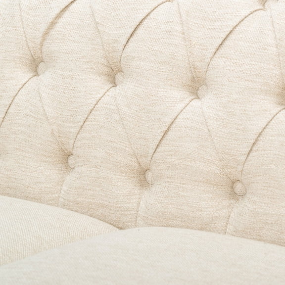 Fabric, Plush Seating - Scrolled Arms and Nail Head Details - Home Living Space - Add Visual Interest