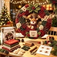 thumbnail image 1 of Fabric Poke Art Kit 3D Christmas Wreath Diy Kit for Adults Beginner Making Kit & Door Decor, 1 of 7