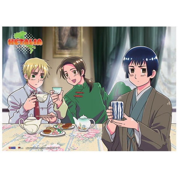 Fabric Poster - Hetalia - New Tea Time Wall Scroll Art Licensed ge77646