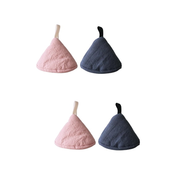 Fabric Pot Hat Heat Resistant Mini Gloves Cooking Pinch Mitts Cartoon Cotton 4 Pcs