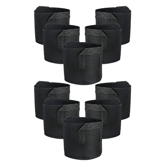 Fabric Pots Container, 10 Pack 3 Gallon Plant Grow Bags, Fabric Containers with Strap Handles for Potato