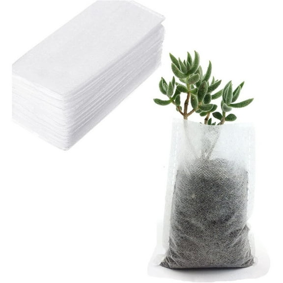 Fabric Pots Pack of 100, Usavan Non-Woven Breathable Grow Bags, Water Absorbent Root Pruning Propagation Pots for Vegetables Tomatoes Potatoes Flowers Fruit Trees