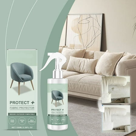 Fabric Protector Spray - 100ml Waterproof Stain Repellent for Sofa, Carpet, Curtains & Upholstery - Quick-Drying, Invisible Protection, Easy Clean Formula