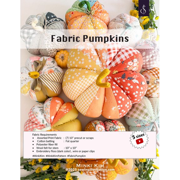 Fabric Pumpkins Pattern by Minki Kim