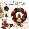 thumbnail image 1 of Fabric Punch Needle Wreath Set for Home Wall Decor, DIY Kit with Polyester Semi-Lustre Fabric and Tools, Complete Craft Kit, Relaxing DIY Project, Gift, Handmade, 1 of 4