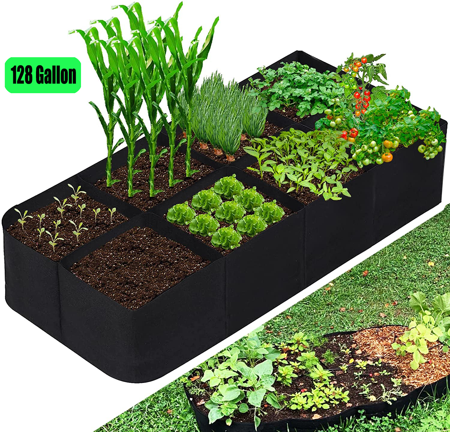 1/2/4 Pack Potato Grow Bags, Planter Bag 5/7 Gallon, Garden Bags for Vegetable, Fabric Planting