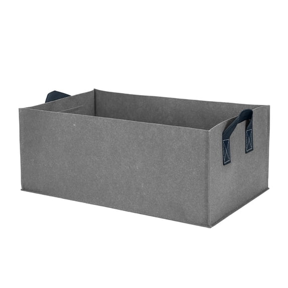 Fabric Raised Garden Bed, 23.62 x 11.81 x 7.87-Inch Rectangular Breathable Grow Bag for Vegetables, Herbs, Flowers, Balcony and Patio, Gray