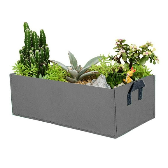 Fabric Raised Garden Bed Rectangle Breathable Planting Container Bag