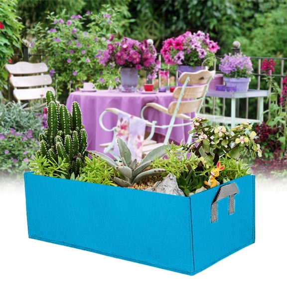 Fabric Raised Garden Bed Rectangle Breathable Planting Container Growth Bag