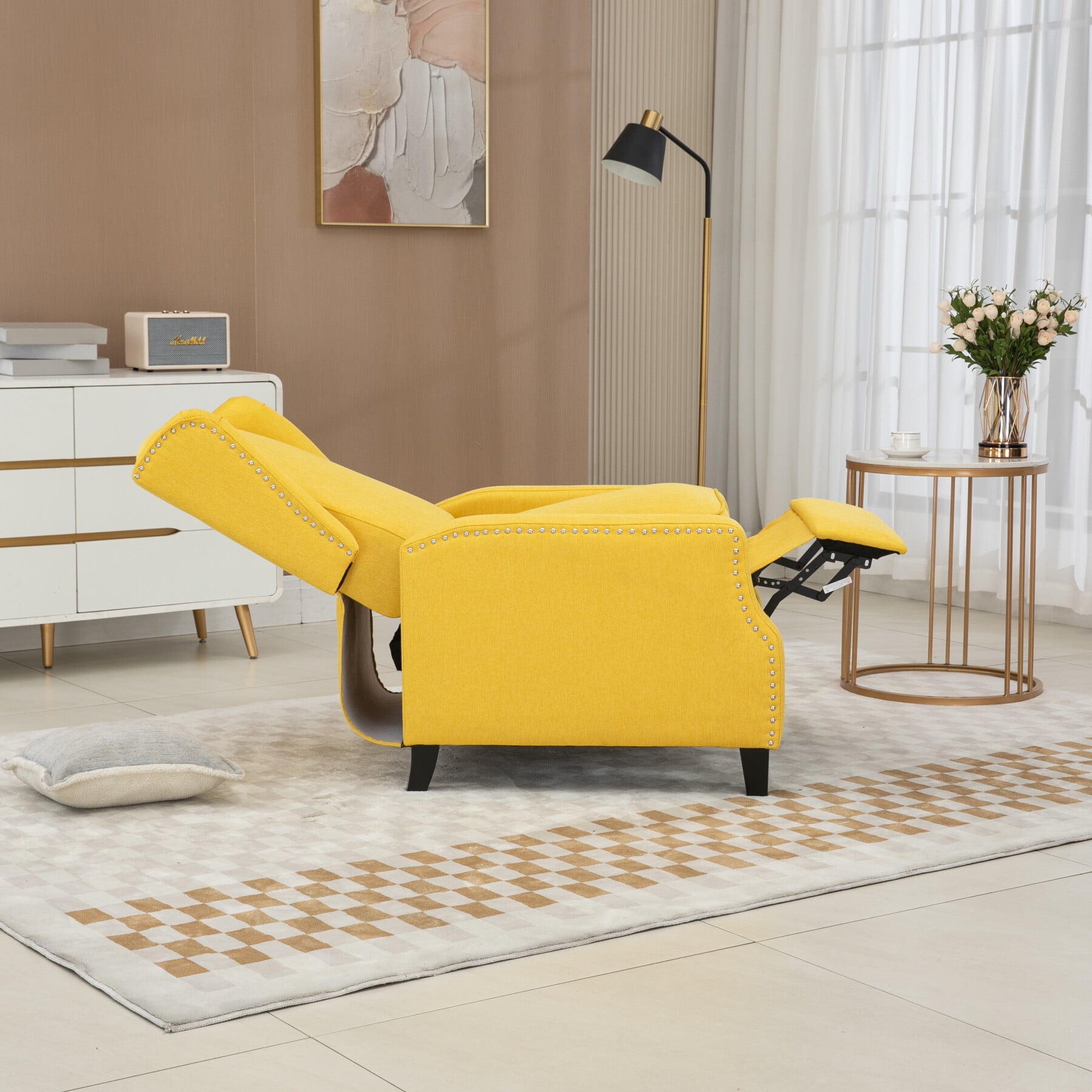 Fabric Recliner Chair, Adjustable Reclining Sofa, Home Theater Single