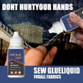 thumbnail image 1 of Fabric Repair Glue Washable Ironable Cloth Glue 30ml Strong Adhesive for Clothes Sewing Patch Fix DIY Tailoring, 1 of 6