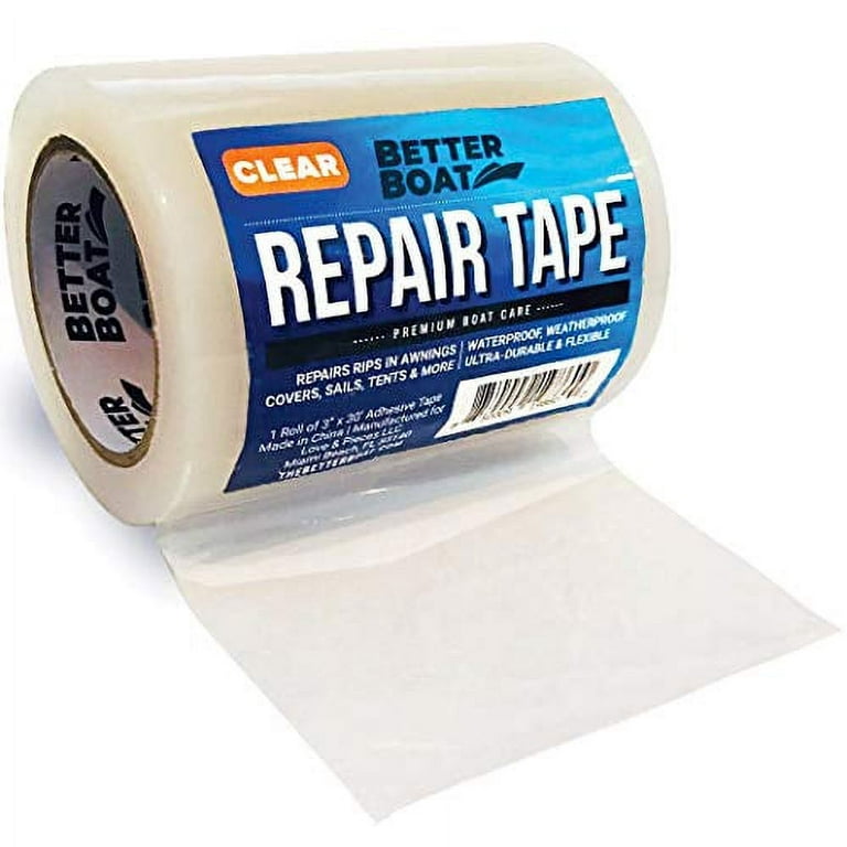 Repair Tape Fabric Repair Boat Covers Canvas Repair Tape Pop Up Camper RV Awning Repair Tape Tarp Canopy Tear & Vinyl Waterproof Bimini Tops Sail Air