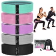 thumbnail image 1 of Fabric Resistance Bands for Working Out, 5 Levels Booty Bands for Women Men, Cloth Workout Bands Resistance Loop Exercise Bands for Legs Butt at Home Fitness, Yoga, Pilates, 1 of 8
