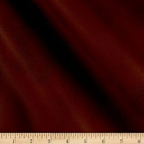 Fabric Richloom Tough Faux Leather Pleather Vinyl Tiona Cordovan Burgundy PP21