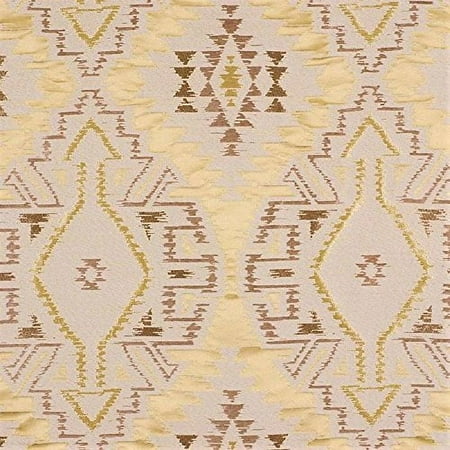 Fabric Robert Allen Beacon Hill Modern Art Yellow Lotus Silk Tribal Aztec HH3