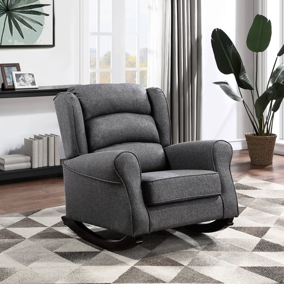 Fabric Rocker with 26" Armrest Height / Comfortable Arm Resting