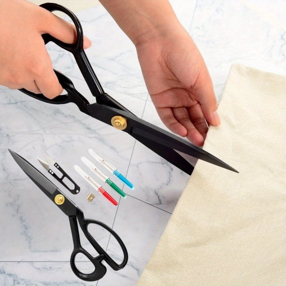 Fabric Scissors - 9 Inch Sewing Dressmaking Scissors Tailor's Dressmaker Shears for Cutting Fabric, Clothes, Leather, Raw Materials