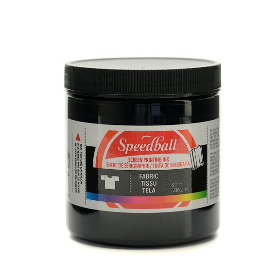 Fabric Screen Printing Ink black, 8 oz. (pack of 3)