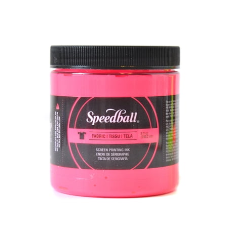 Fabric Screen Printing Ink fluorescent hot pink, 8 oz. (pack of 2)