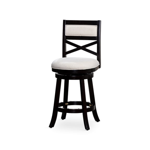 Fabric Seat Swivel Stool / Dining Room Addition / High - Quality Polyester Upholstery